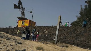 Costa Teguise Lanzarote Playa de las Cucharas beach ⛱️ [upl. by Nosbig]