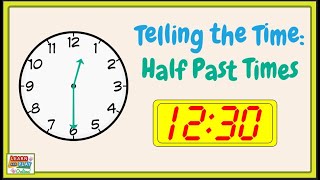 Telling the Time for Kids Half Past Times WORKSHEET INCLUDED [upl. by Llertnahs]