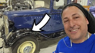 Collision amp Paint Repair On A 1935 Chevy Truck [upl. by Toma]