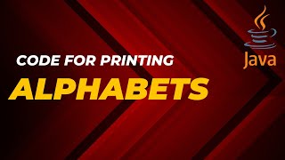 Printing Alphabets AZ using java  Intellij idea [upl. by Euqinad719]