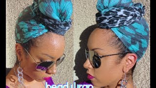 Easy HEAD WRAP Scarf Turban Style Tutorial [upl. by Schick]