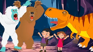 were going on a Bear hunt vs Dinosaur hunt vs Yeti hunt  Preschool Songs [upl. by Oiredised]