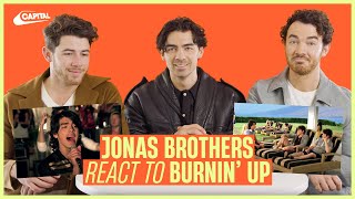 Jonas Brothers react to their iconic Burnin Up music video  Capital [upl. by Etnomal]