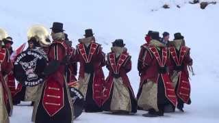 Lauberhorn ski race 2014 Wengen Patrouille Suisse carnival music [upl. by Gascony]