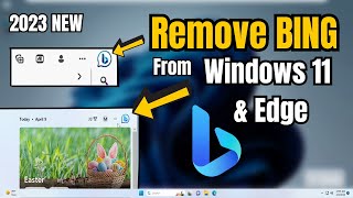 How to Remove BING Search from Windows 11 amp Edge  Remove BING Icon [upl. by Barbette619]