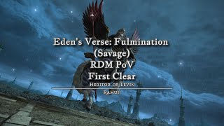 FFXIV E5S  Ramuh Savage Clear  RDM PoV Very professional kill [upl. by Kimble]