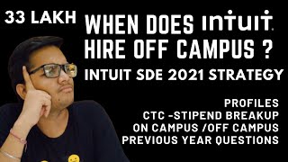 Intuit SDE Guide 2021 🔥  When does Intuit hire OFF Campus   33 Lakh CTC  Interview Experience🔥 [upl. by Colston890]