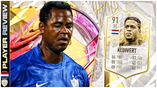 UNDERRATED BEAST  PRIME ICON 91 RATED PATRICK KLUIVERT PLAYER REVIEW  FIFA 22 ULTIMATE TEAM [upl. by Nyllek]