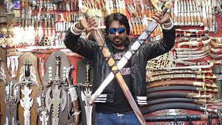 Indian Sword Market तलवार छुरा छुरीबन्दूक Indian Weapones Market Rajasthan [upl. by Airdnna]