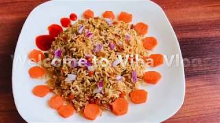 Szechuan Fried Rice Recipe in Tamil  Restaurant Style Recipe  Viha Vlogs [upl. by Ynnavoig]