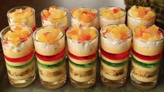 Custard Trifle in a glass 😍 Recipe By Chef Hafsa  Dessert in glass Ep1 [upl. by Nosnarb503]