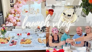 LAUNCHING VLOG  PREPPING  MAKING THE CAKE  SETTING UP  PARTY TIME  BYJENNIFERLYNNMADE [upl. by Ignacio]