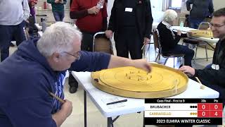 2023 Elmira Crokinole Cues Final  Brubacher v Carrafiello [upl. by Aihsemek]