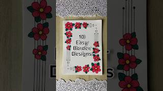 10 Easy front page design for school projects and idea note journals  Aesthetic Girl shorts howto [upl. by Philemon]