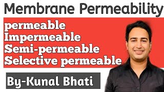 Membrane permeability types of membrane  plasmalemma  plasma membrane [upl. by Craig]