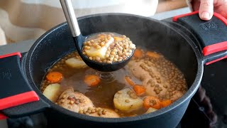 LENTEJAS CON POLLO  Las recetas de mi madre [upl. by Erdah]