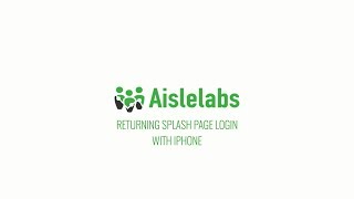 Splash Login Journey Facebookbased Returning Login on iPhone  Aislelabs Connect [upl. by Changaris]