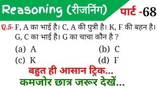 Reasoning Part  68ForRAILWAY NTPC GROUP D SSC CGL CHSL MTS BANK amp ALL EXAMS [upl. by Nessej]