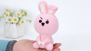 娟娟编织可爱的BT21小兔子Step by stepeasy for beginners DIY Tutorial crochet BT21 Cooky part1 [upl. by Ames]