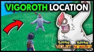 WHERE TO FIND VIGOROTH ON POKEMON SCARLET AND VIOLET [upl. by Warrick394]