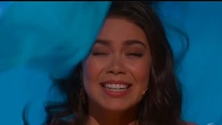 Moana Star Auli’i Cravalho Gets Hit In The Head During 2017 Oscars Performance quotHow Far Ill Goquot [upl. by Sheffy]