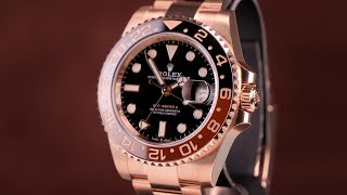 Rolex GMTMaster II Everose Gold Root Beer 126715CHNR  Should a sports watch be made in rose gold [upl. by Aliekat]