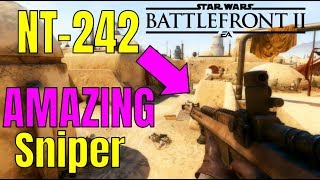 The NT242 is EPIC BEST SNIPER IN BATTLEFRONT 2 Star Wars Battlefront 2 Specialist Class [upl. by Yelyab]