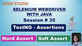 Selenium Webdriver with Java in Hindi 35TestNG Assertion  Practical Demonstration [upl. by Madora]