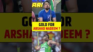 GOLD FOR ARSHAD NADEEM  arshadnadeem olympics2024 javelinthrow indvspak [upl. by Elleniad]