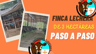 MODELO FINCA LECHERA DE 3 HECTAREAS PASO A PASO [upl. by Yrian]