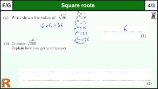 Square Roots GCSE Maths Foundation revision Exam paper practice amp help [upl. by Ahtanamas]