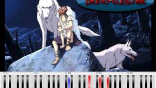 Mononoke Hime  Opening Theme Piano Tutorial [upl. by Nryhtak266]