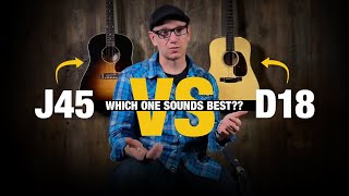 J45 vs D18 Blindfold Test  Which Guitar Sounds Better [upl. by Hornstein]