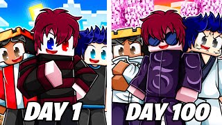 We Survived 100 Days In Trio JUJUTSU KAISEN Minecraft 3 Friends [upl. by Illib]