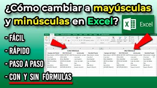 ¿Cómo cambiar minúsculas a mayúsculas en EXCEL sin formula [upl. by Ahsiyt]