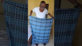 how to ware lungi  74 years old man teaching  learned from his father  old style [upl. by Eenet]