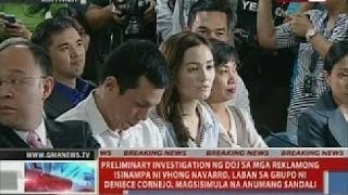 NTVL Preliminary investigation ng DOJ sa kaso nila Cornejo at Navarro laban sa isat isa [upl. by Kasevich]