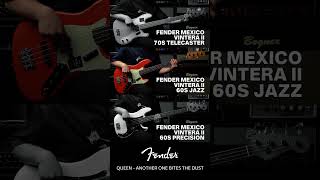 Fender Mexico Vintera II 70s Telecaster vs 60s Jazz vs 60 Precision Bass [upl. by Abocaj]