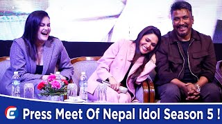 Press Meet Of Nepal Idol Season 5   Indira Joshi  Nhyoo Bajracharya  Rima Biswokarma [upl. by Yerfej]