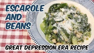 Escarole And Beans  Great Depression Cooking  Italian American Recipe [upl. by Jinny978]