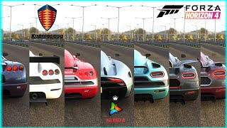 Forza Horizon 4 Top Fastest Koenigsegg Cars  Acceleration and Top Speed BattleChallenge [upl. by Dov]