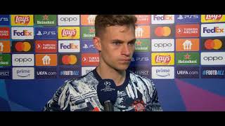 Joshua Kimmich Post Match Interview Bayern Munich vs Real Madrid 22 [upl. by Arhat]