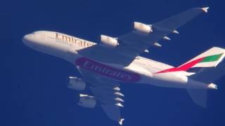 A380 Emirates contrail spotting [upl. by Nayrbo752]