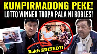 Lotto Winner TROPA pala ni ROBLES PCSO PHOTO INAMIN na PEKE Mga Senador DUDA sa lahat ng WINNERS [upl. by Darla31]