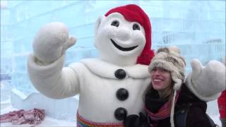 MEETING BONHOMME  Quebec City Winter Carnival [upl. by Evante]