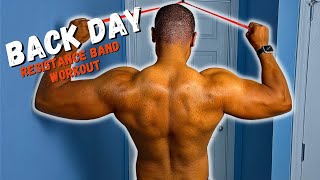 Resistance Band Back Workout  Workout with me [upl. by Meagan]