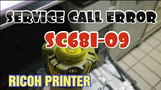 RICOH PRINTER TROUBLE ERROR CODE SC68109  DTECH TV [upl. by Fae]