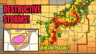 Particularly dangerous situation across the Plains as destructive storms develop [upl. by Odracir515]