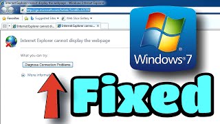 How To Fix Internet Explorer cannot display page on windows 7 [upl. by Bowlds]