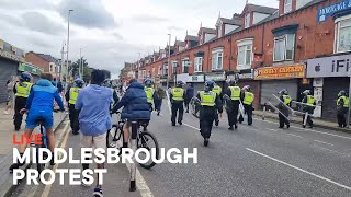 Middlesbrough Protest  Protesters March Through Middlesbrough Live [upl. by Decrem]